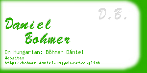 daniel bohmer business card